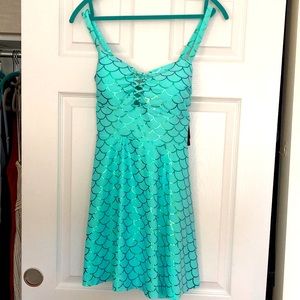 Torrid Swimdress Aqua Mermaid